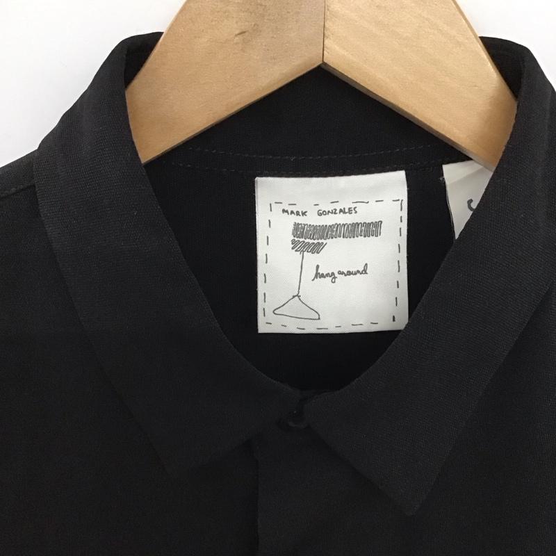 マーク・ゴンザレス Mark Gonzales シャツ、ブラウス 長袖 長袖シャツ 刺繍シャツ カラーシャツ M ロゴ、文字 黒 / ブラック /  メンズ USED 古着 中古 10148146