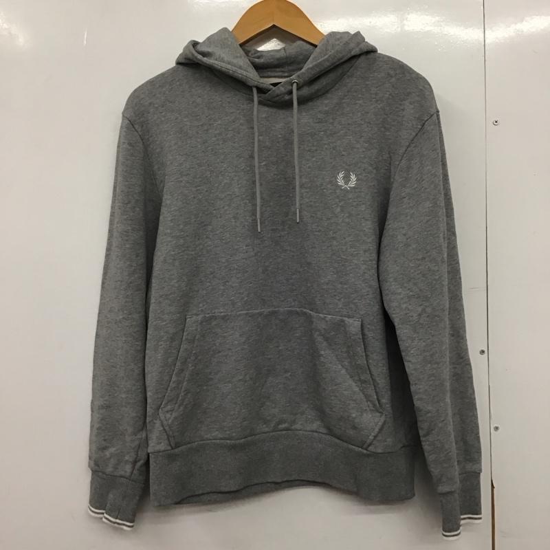 フレッドペリー FRED PERRY パーカー 長袖 長袖パーカー プルオーバーパーカー スウェット M ロゴ、文字 灰 / グレー /  メンズ USED 古着 中古 10147314