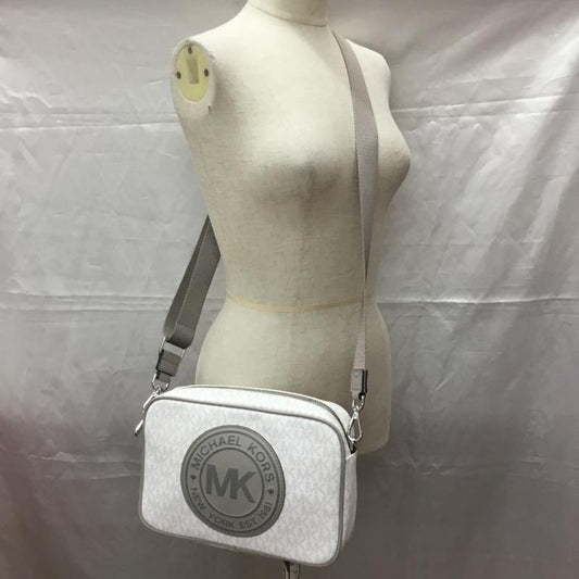 マイケルコース MICHAEL KORS ショルダーバッグ ショルダーバッグ 35F9SF0C3B ロゴ 総柄 白 / ホワイト / X 灰 / グレー /  レディース USED 古着 中古 10111820