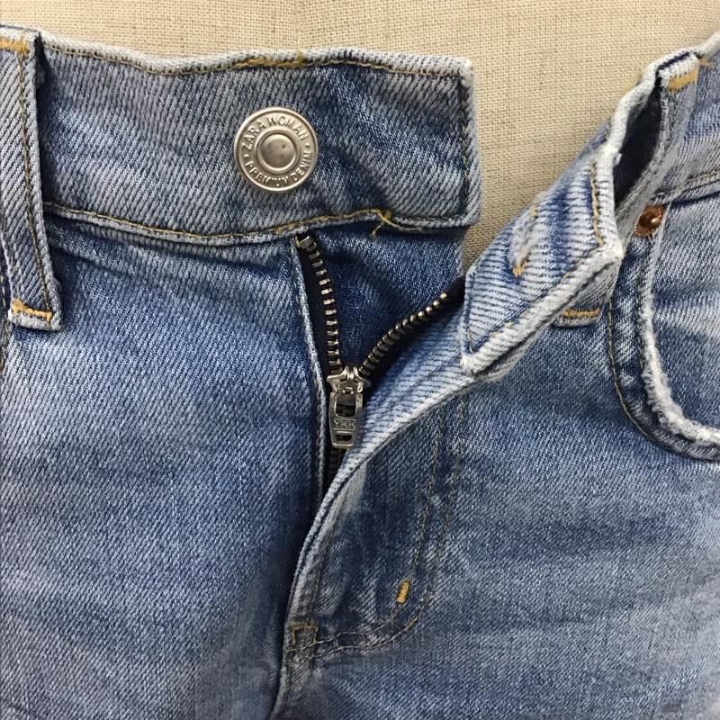 ザラウーマン ZARA WOMAN パンツ デニム、ジーンズ デニムパンツ スリムパンツ ストレッチパンツ ジーンズ 36 無地 インディゴ / インディゴ /  レディース USED 古着 中古 10110458