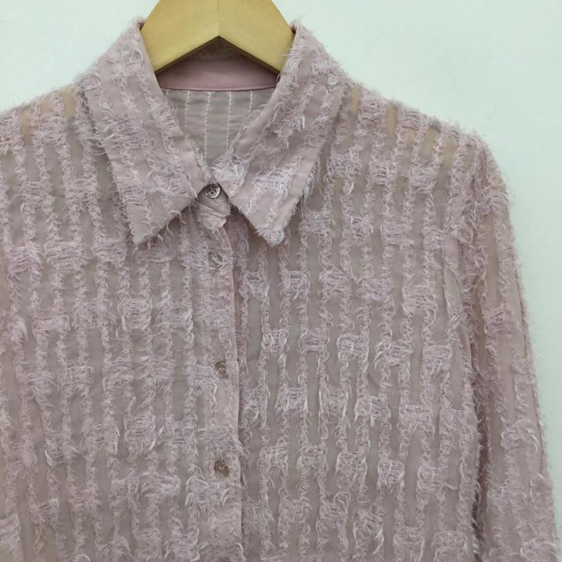 ココ ディール COCO DEAL シャツ、ブラウス 長袖 2 無地 桃 / ピンク /  レディース USED 古着 中古 10134734