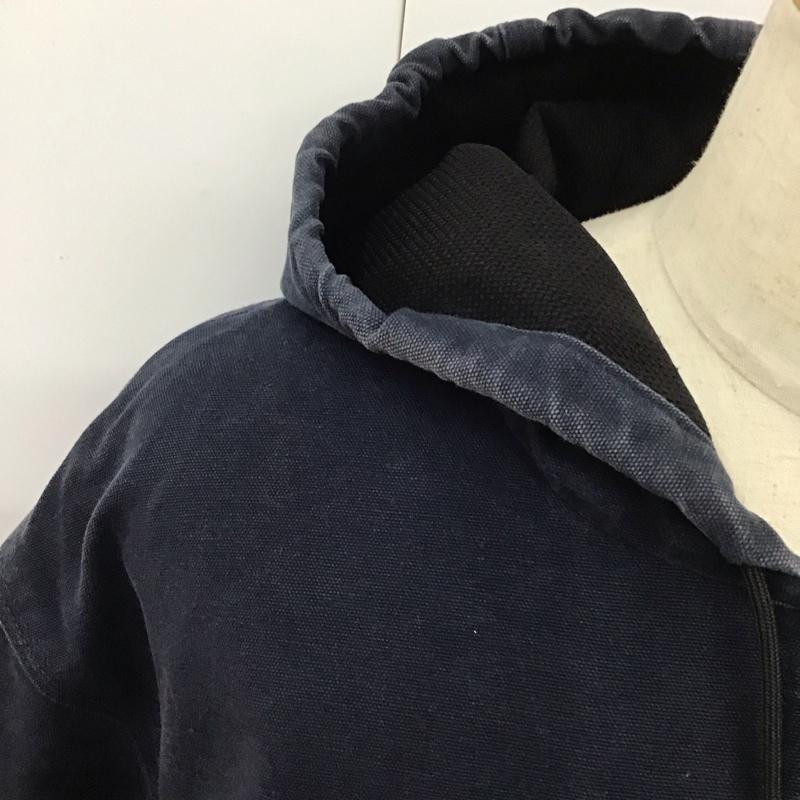 カーハート Carhartt ジャケット、上着 ジャンパー、ブルゾン ジップアップジャケット ジャンパー アウター パーカー XXL ロゴ、文字 紺 / ネイビー /  メンズ USED 古着 中古 10112083