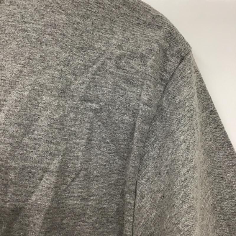 クッシュマン CUSHMAN Tシャツ 半袖 半袖カットソー ヘンリーネックカットソー プリントTシャツ M 無地 灰 / グレー /  メンズ USED 古着 中古 10131506