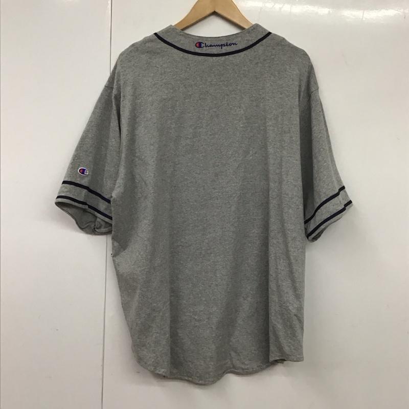 チャンピオン Champion シャツ、ブラウス 半袖 c8-r348 ベースボールTシャツ 半袖シャツ ノーカラーシャツ S 無地 灰 / グレー /  メンズ USED 古着 中古 10130342