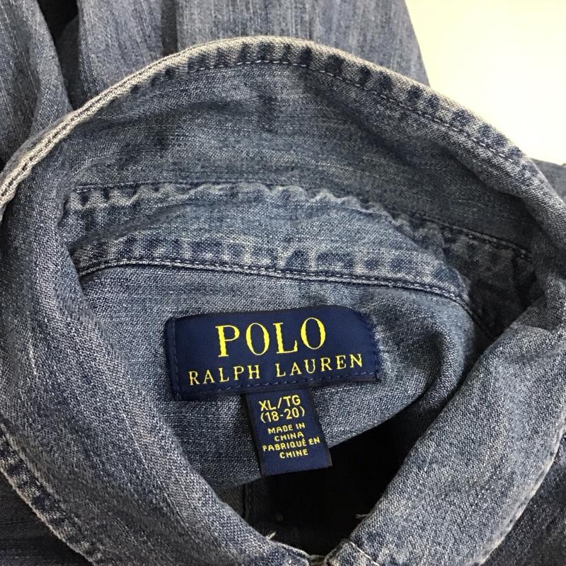 ポロラルフローレン POLO RALPH LAUREN シャツ、ブラウス 長袖 長袖シャツ デニムシャツ カラーシャツ XL 無地 インディゴ / インディゴ /  メンズ USED 古着 中古 10127653