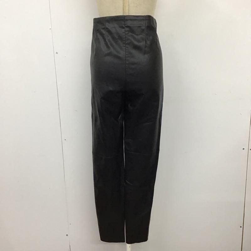 ザラ ZARA パンツ デニム、ジーンズ フェイクレザーパンツ スリムパンツ ストレッチパンツ S 無地 黒 / ブラック /  レディース USED 古着 中古 10118534