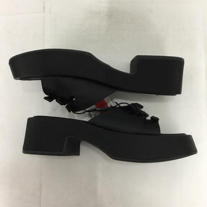 ザラ ZARA サンダル サンダル 3638 410 800 リボンサンダル EU38 無地 黒 / ブラック /  レディース USED 古着 中古 10150243