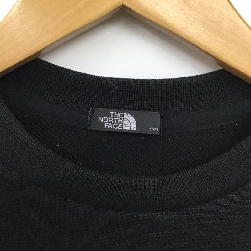 ザノースフェイス THE NORTH FACE Tシャツ 長袖 NTJ12117 Victoria L-Breath スクエアロゴクルー Square Logo Crew 130cm ロゴ、文字 X プリント 黒 / ブラック /  ボーイズ USED 古着 中古 10131141