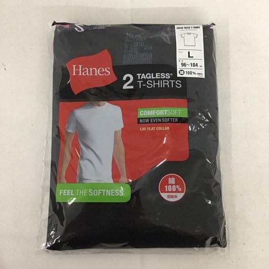 ヘインズ HANES Tシャツ 半袖 HM1EG752 クルーネックTシャツ 2set L 無地 黒 / ブラック /  メンズ USED 古着 中古 10138441