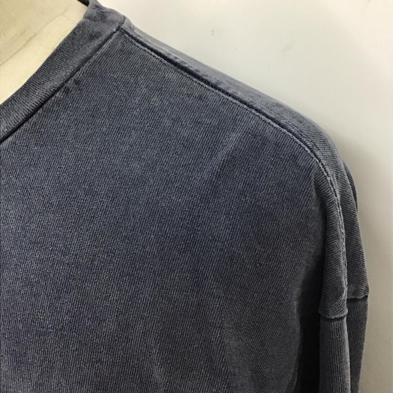 ノーティカ NAUTICA カットソー 長袖 221-1228 長袖カットソー フリークスストア A.H 後染め コラボ L ロゴ、文字 インディゴ / インディゴ /  メンズ USED 古着 中古 10118265
