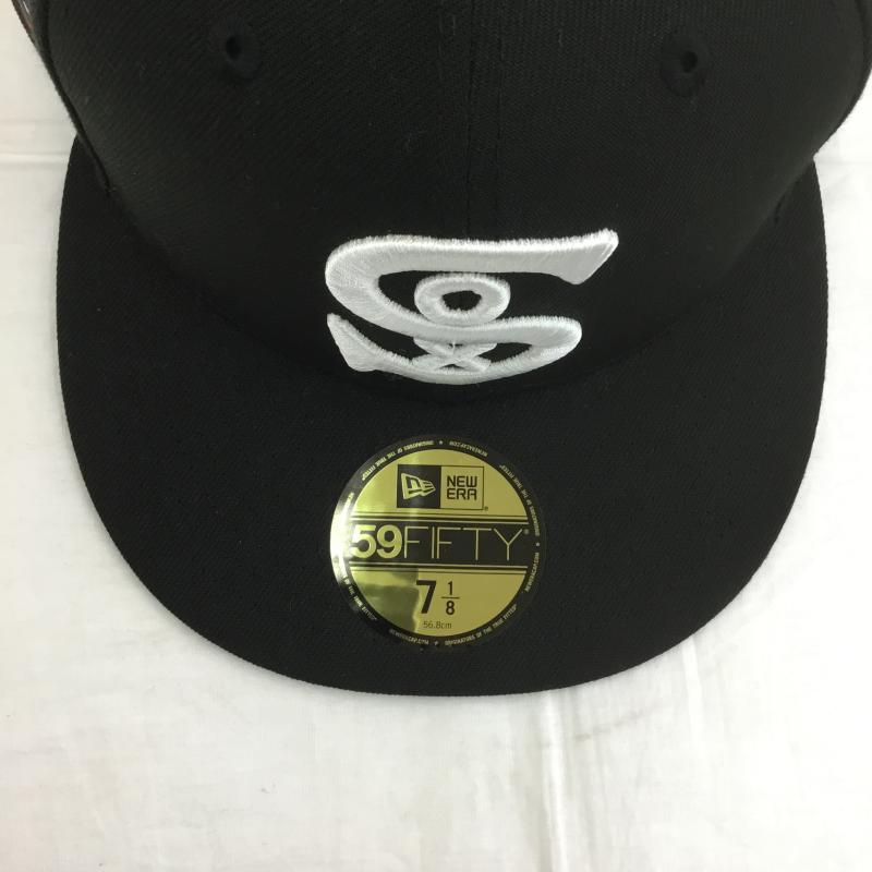ニューエラ NEW ERA 帽子 キャップ ホワイトソックス ロゴ、文字 黒 / ブラック / X 白 / ホワイト /  メンズ USED 古着 中古 10129690