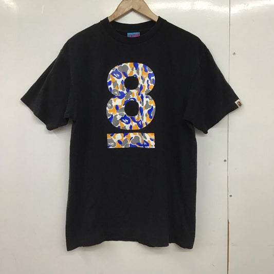 ベイプ BAPE Tシャツ 半袖 半袖カットソー プリントTシャツ クルーネックカットソー L プリント 黒 / ブラック /  メンズ USED 古着 中古 10150587