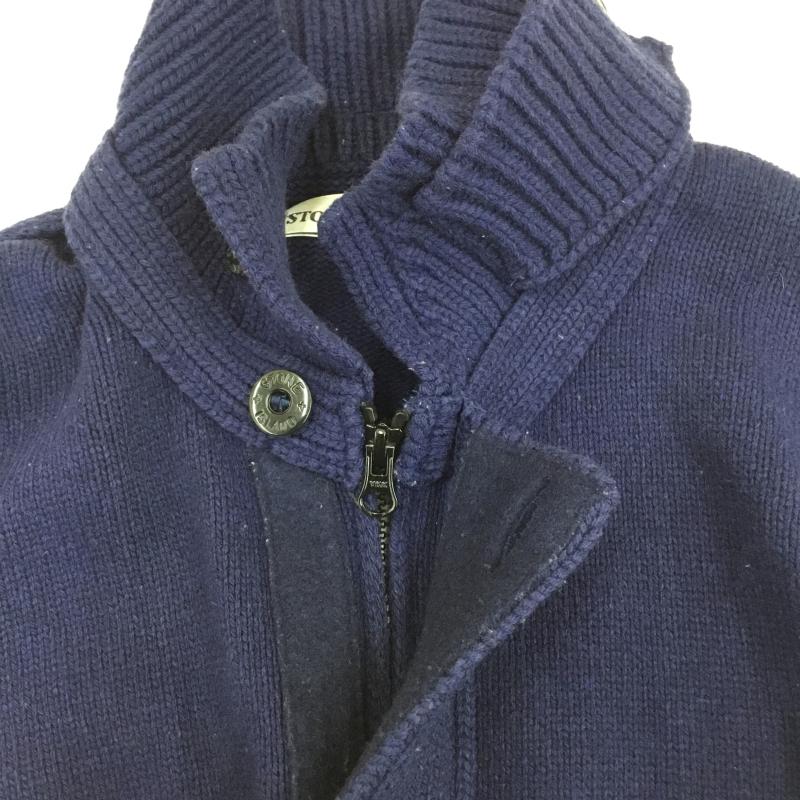 ストーンアイランド STONE ISLAND ジャケット、上着 ジャケット、ブレザー ニットジャケット L 無地 紺 / ネイビー /  メンズ USED 古着 中古 10138264