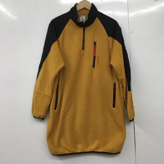 エックスガール X-girl ワンピース ロングスカート 05184902 フリース ハーフジップ 1 ロゴ、文字 黄 / イエロー / X 黒 / ブラック /  レディース USED 古着 中古 10143844