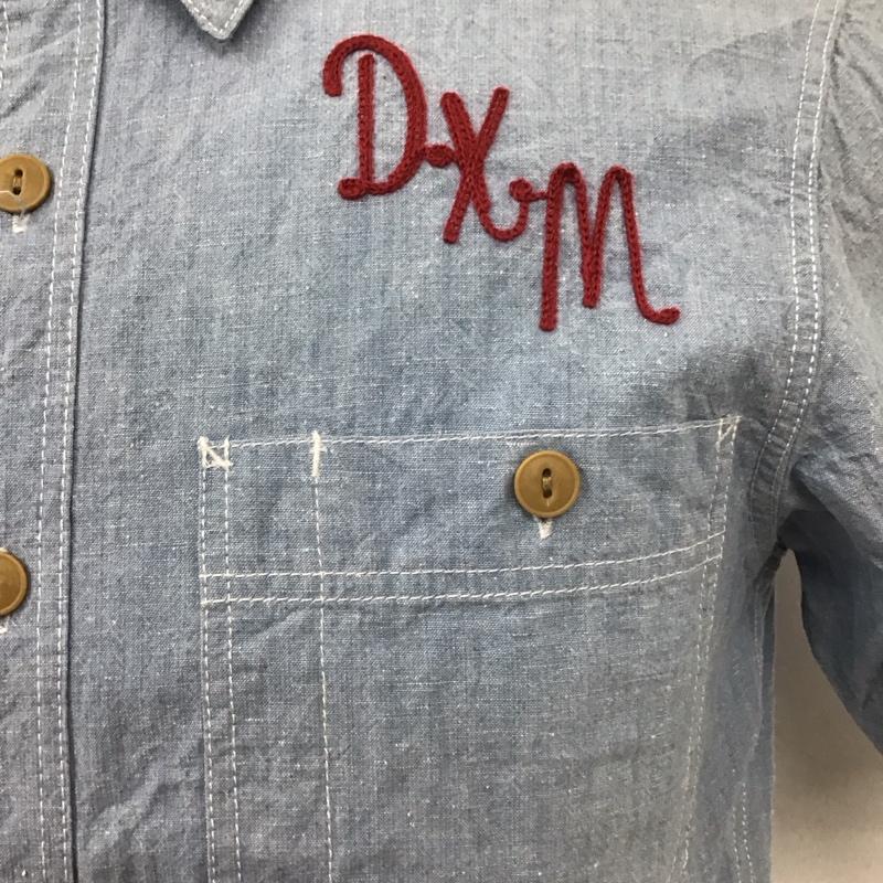 デウスエクスマキナ DEUS EX MACHINA シャツ、ブラウス 半袖 DMP75506 SERVICE SS CHAMBRAY SHIRT シャンブレー XS ロゴ、文字 水色 / ライトブルー /  メンズ USED 古着 中古 10113084
