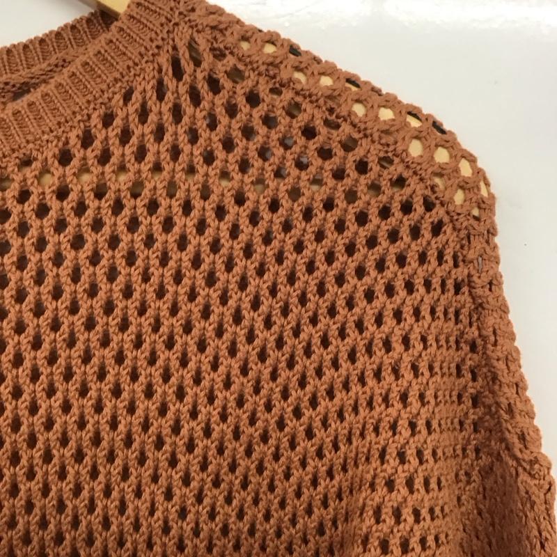 ローリーズファーム LOWRYS FARM ニット、セーター 長袖 FREE 無地 茶 / ブラウン /  レディース USED 古着 中古 10146756