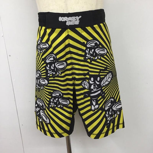 スコロクト SKOLOCT パンツ ショートパンツ ハーフパンツ ショートパンツ カジュアルパンツ krazybee ファイトパンツ M プリント 白 / ホワイト / X 黒 / ブラック / X 黄 / イエロー /  メンズ USED 古着 中古 10111954