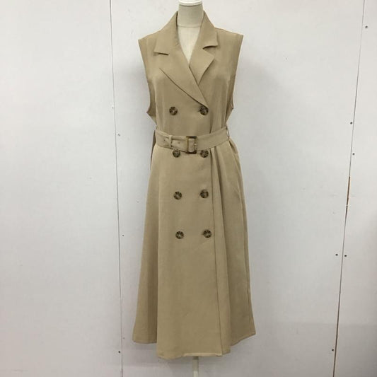 アズールバイマウジー AZUL BY MOUSSY ワンピース ロングスカート 250GAC33-063G トレンチジレワンピース S 無地 ベージュ / ベージュ /  レディース USED 古着 中古 10111430