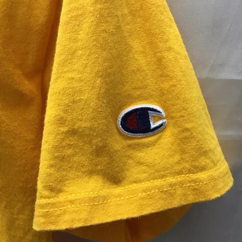 チャンピオン Champion Tシャツ 半袖 クルーネック S ワンポイント 橙 / オレンジ /  メンズ USED 古着 中古 10115548