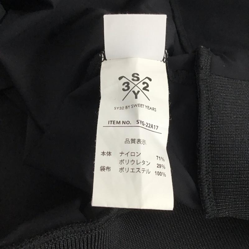 エスワイサーティトゥバイスィートイヤーズ SY32 by SWEET YEARS カットソー 長袖 長袖カットソー ゴルフウェア スポーツウェア XL ロゴ、文字 黒 / ブラック /  メンズ USED 古着 中古 10147256