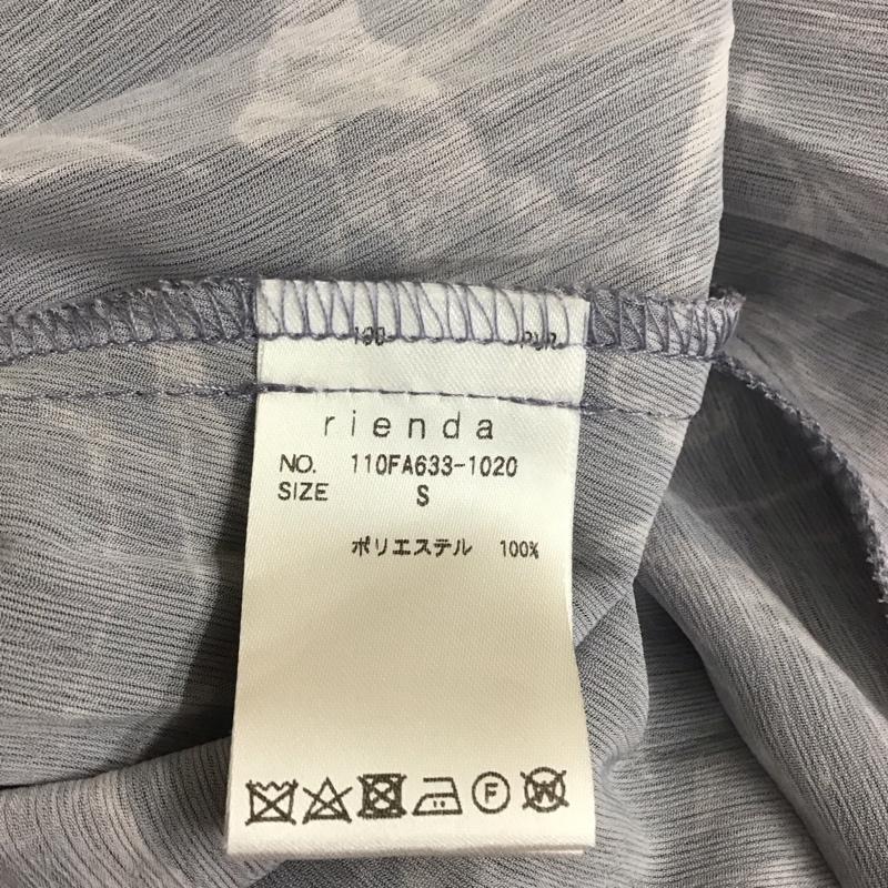 リエンダ rienda ワンピース ロングスカート 110FA633-1020 ラインフラワープリーツフレア S 総柄 灰 / グレー /  レディース USED 古着 中古 10108655