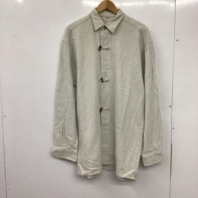 古着 USED シャツ、ブラウス 長袖 長袖シャツ 無地シャツ カラーシャツ 古着 無地 ベージュ / ベージュ /  メンズ USED 古着 中古 10136713