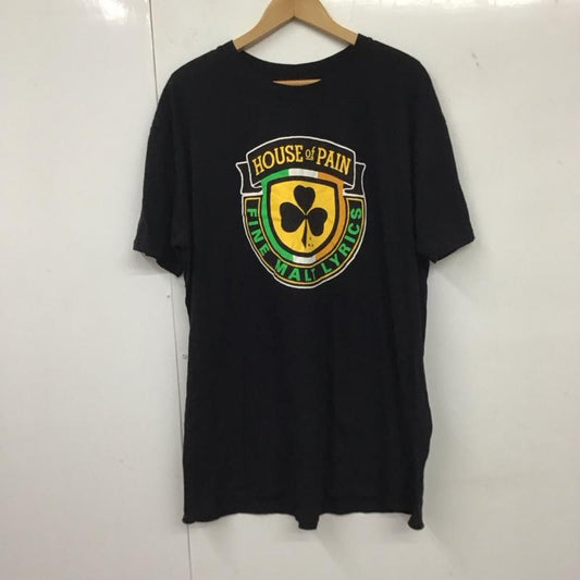 ギルダン GILDAN Tシャツ 半袖 半袖カットソー プリントTシャツ クルーネックカットソー XL プリント 黒 / ブラック /  メンズ USED 古着 中古 10134656