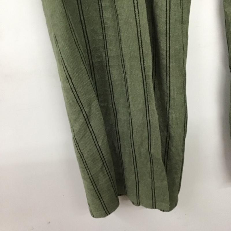 ザラ ZARA ボトムス ボトムス M ストライプ 緑 / グリーン /  レディース USED 古着 中古 10144578