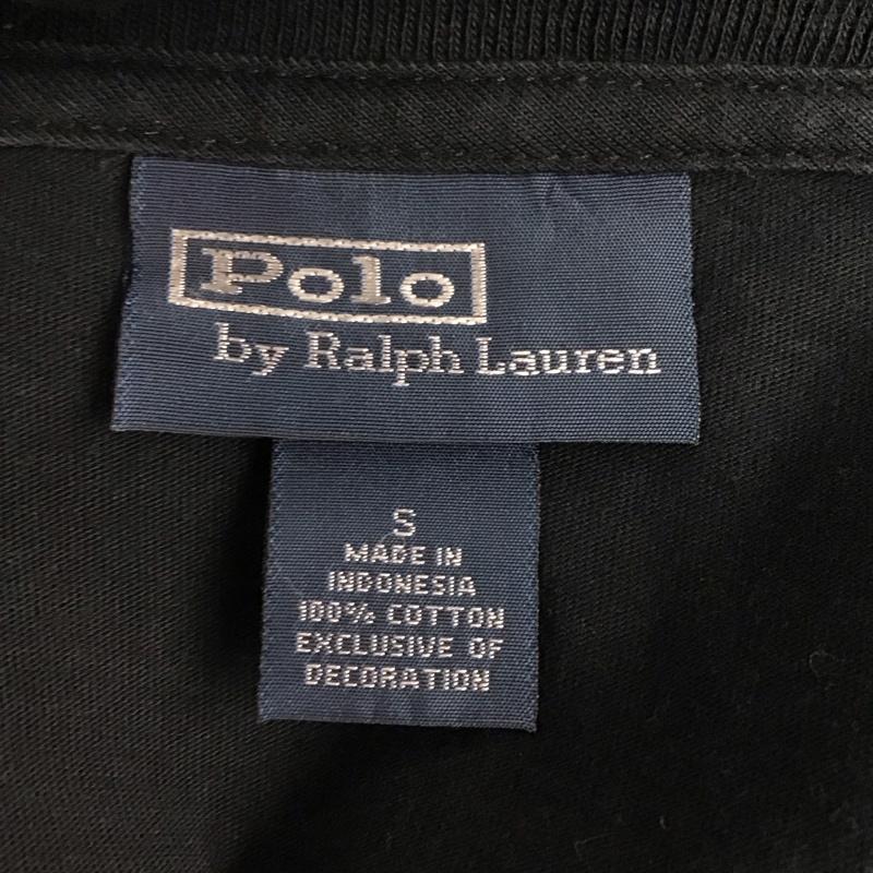 ポロバイラルフローレン Polo by RALPH LAUREN Tシャツ 半袖 半袖カットソー プリントTシャツ Vネックカットソー S ロゴ、文字 黒 / ブラック /  メンズ USED 古着 中古 10126725