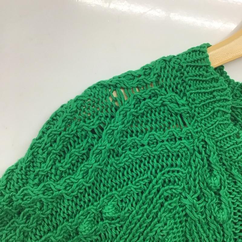ザラ ZARA ニット、セーター 半袖 M 無地 緑 / グリーン /  レディース USED 古着 中古 10139388