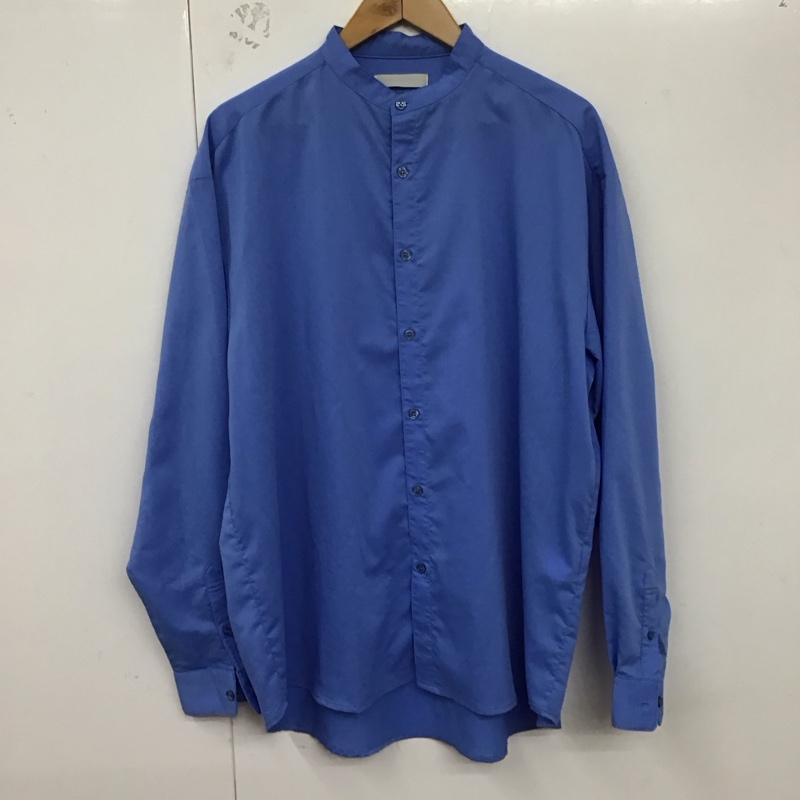センスオブプレイス SENSEOFPLACE シャツ、ブラウス 長袖 aa04-13c013 バンドカラーシャツ 長袖シャツ ノーカラーシャツ L 無地 青 / ブルー /  メンズ USED 古着 中古 10128678