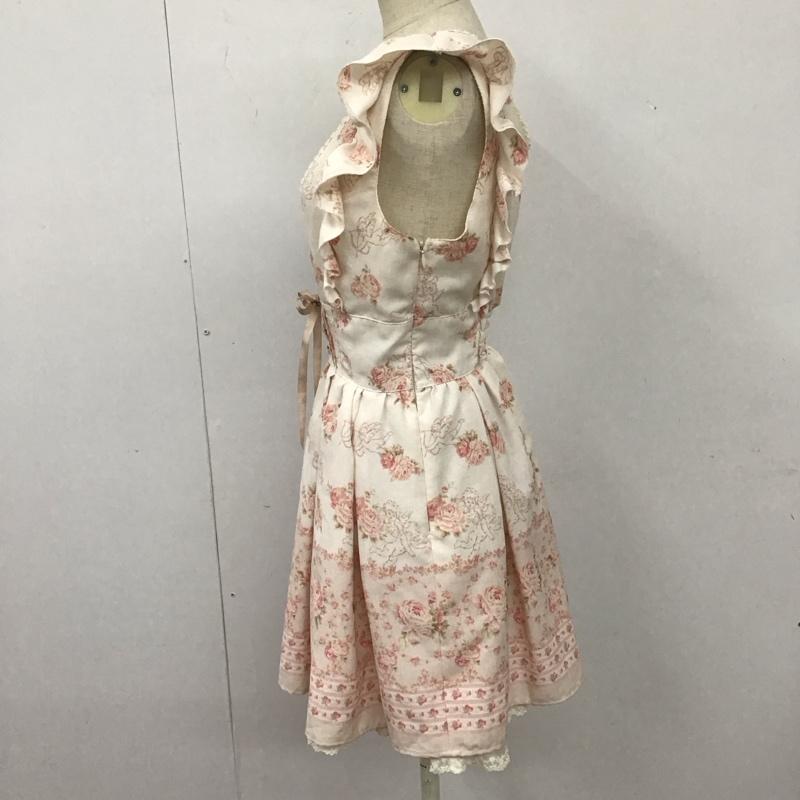 リズリサ LIZ LISA ワンピース ミニスカート 141-6040-0a エンジェル柄ジャンスカ ノースリーブワンピース レースワンピース 0 総柄 マルチカラー / マルチカラー /  レディース USED 古着 中古 10111783