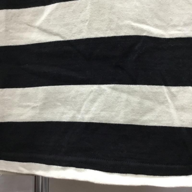 ショット schott Tシャツ 半袖 半袖Tシャツ プリントTシャツ 半袖カットソー XL ボーダー柄 白 / ホワイト / X 黒 / ブラック /  メンズ USED 古着 中古 10120455