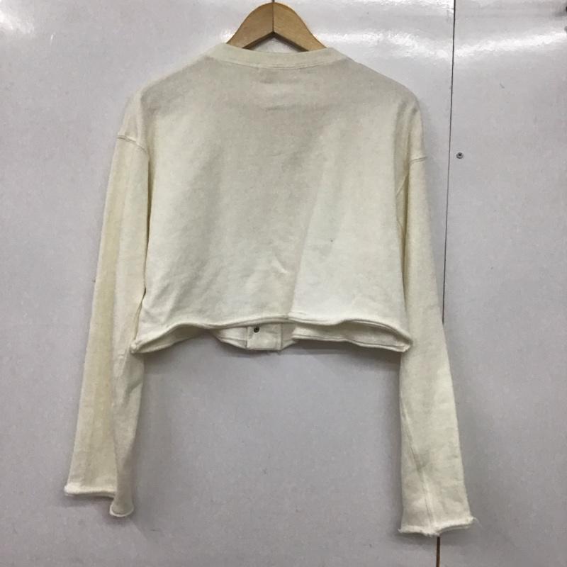 マウジー MOUSSY カーディガン 長袖 010FS780-0030 BUTTON UP CROPPED CD クロップドカーディガン スウェット FREE 無地 白 / ホワイト /  レディース USED 古着 中古 10143813