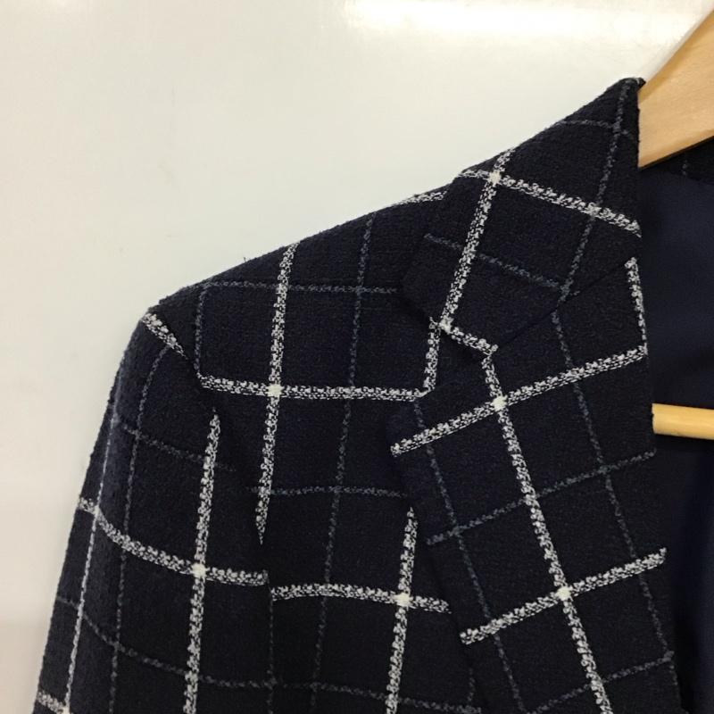 ユナイテッドアローズ UNITED ARROWS ジャケット、上着 ジャケット、ブレザー カジュアルジャケット アウター カラージャケット 44 チェック 紺 / ネイビー /  メンズ USED 古着 中古 10150869