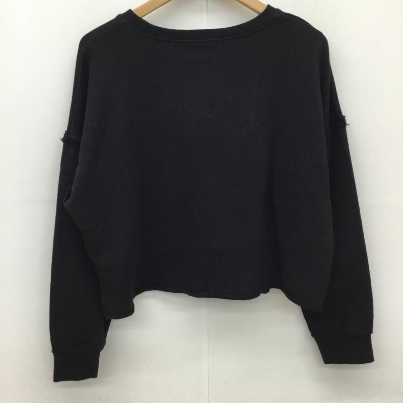 ショコラ フィネ ローブ chocol raffine robe トレーナー 長袖 FREE 無地 黒 / ブラック /  レディース USED 古着 中古 10134781