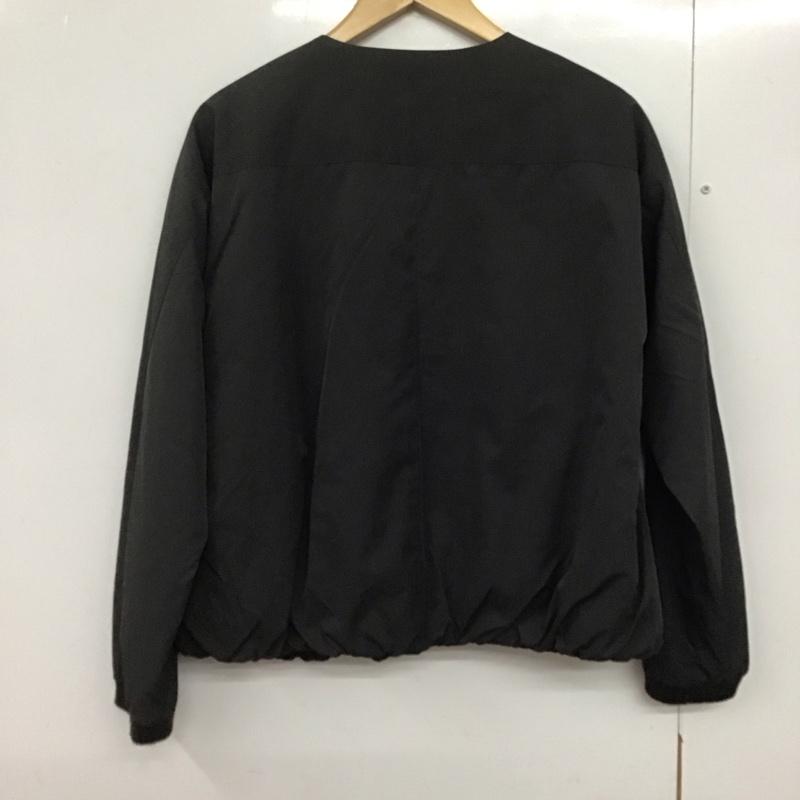 ニコアンド niko and... ジャケット、上着 ジャケット、ブレザー ST66SJ62MF ノーカラー ブルゾン 中綿 L 無地 黒 / ブラック /  レディース USED 古着 中古 10143852