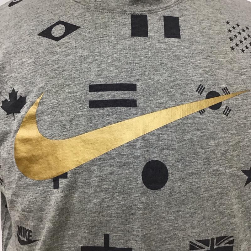 ナイキ NIKE Tシャツ 半袖 ct6557-063 プレヒートAOPTシャツ 半袖カットソー プリントTシャツ XL プリント 灰 / グレー /  メンズ USED 古着 中古 10114669