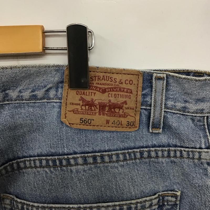 リーバイストラウスアンドコー Levi Strauss & co. パンツ デニム、ジーンズ デニムパンツ ワイドパンツ カジュアルパンツ 40 無地 インディゴ / インディゴ /  メンズ USED 古着 中古 10139654