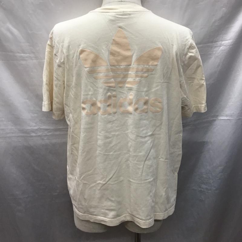 アディダス adidas Tシャツ 半袖 HK2786 TRF SER TEE ST XL ロゴ、文字 ベージュ / ベージュ /  メンズ USED 古着 中古 10121192