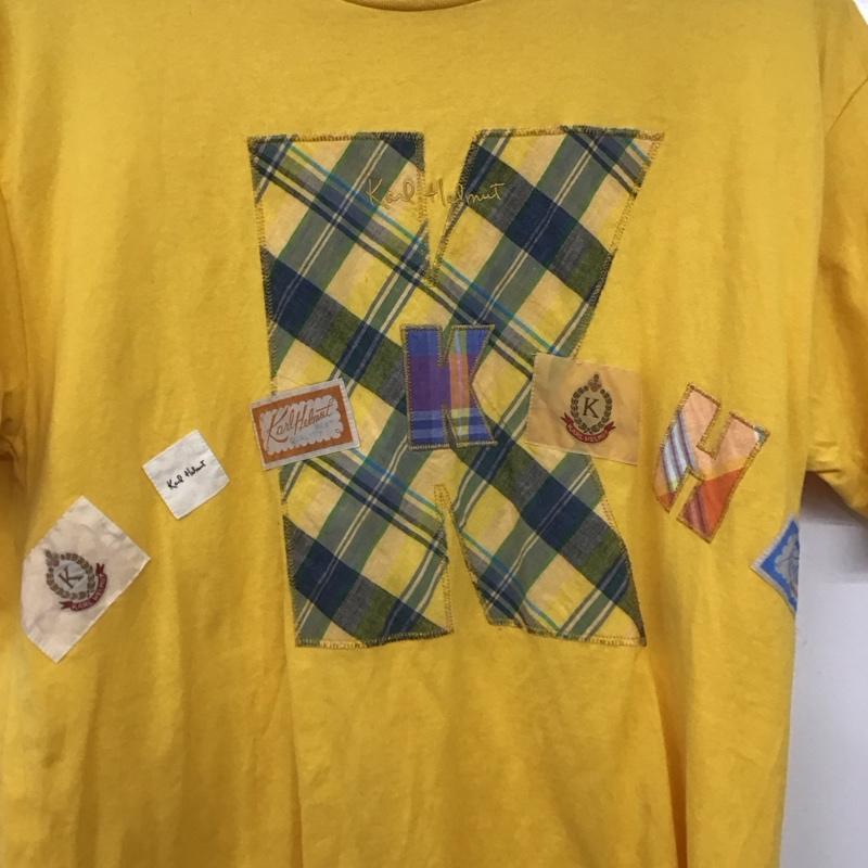 カールヘルム KARLHELMUT Tシャツ 半袖 半袖カットソー プリントTシャツ クルーネックカットソー M ロゴ、文字 黄 / イエロー /  メンズ USED 古着 中古 10148336