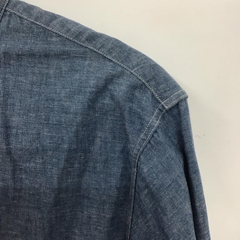 アボンタージ A VONTADE シャツ、ブラウス 長袖 長袖シャツ デニムシャツ ノーカラーシャツ M 無地 インディゴ / インディゴ /  メンズ USED 古着 中古 10134887