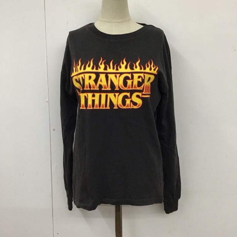 ザラ ZARA カットソー 長袖 長袖カットソー クルーネックカットソー ロングスリーブカットソー プリントTシャツ プリント 黒 / ブラック /  レディース USED 古着 中古 10114930