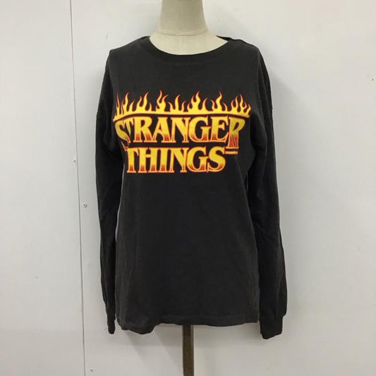 ザラ ZARA カットソー 長袖 長袖カットソー クルーネックカットソー ロングスリーブカットソー プリントTシャツ プリント 黒 / ブラック /  レディース USED 古着 中古 10114930