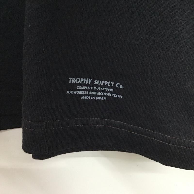 トロフィークロージング TROPHY CLOTHING Tシャツ 半袖 半袖カットソー 無地Tシャツ クルーネックカットソー XL 無地 黒 / ブラック /  メンズ USED 古着 中古 10130135
