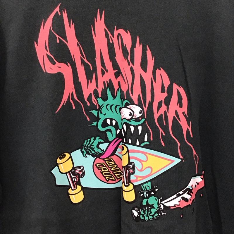 サンタクルーズ SANTA CRUZ Tシャツ 半袖 半袖カットソー プリントTシャツ クルーネックカットソー L ロゴ、文字 緑 / グリーン /  メンズ USED 古着 中古 10136156