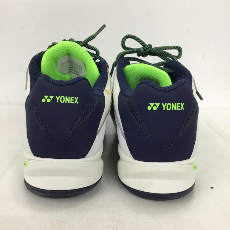 ヨネックス YONEX スニーカー スニーカー SHT107D テニスシューズ パワークッション 107D 27.5cm 箱有 27.5cm ロゴ、文字 白 / ホワイト / X 紺 / ネイビー / X 薄緑 / ライトグリーン /  メンズ USED 古着 中古 10149911