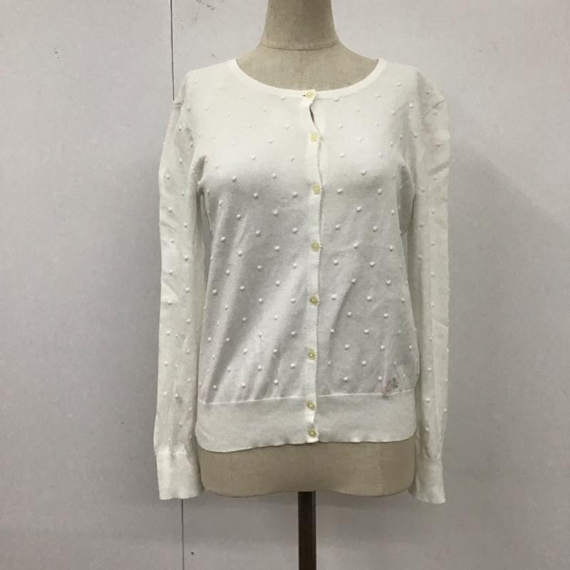 ポロラルフローレン POLO RALPH LAUREN カーディガン 長袖 313736652001 クルーネック キッズ 12-14 L ワンポイント 白 / ホワイト /  ガールズ USED 古着 中古 10120358