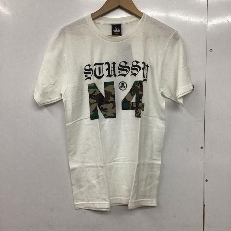 ステューシー STUSSY Tシャツ 半袖 半袖カットソー プリントTシャツ クルーネックカットソー S ロゴ、文字 白 / ホワイト /  メンズ USED 古着 中古 10145557