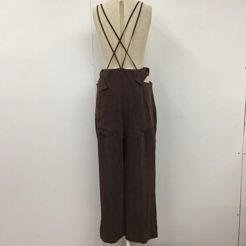 ジーナシス JEANASIS ボトムス ボトムス JS050474CF キャミサロペ サイドオープン FREE 無地 茶 / ブラウン /  レディース USED 古着 中古 10122361